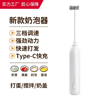 Electric Milk Frother, Stainless Steel, Handheld - 12