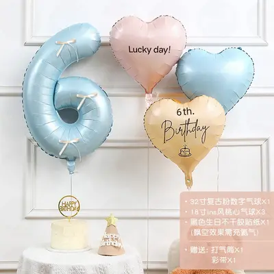 Digital Number Balloons for Birthday Party Photo Props - 11