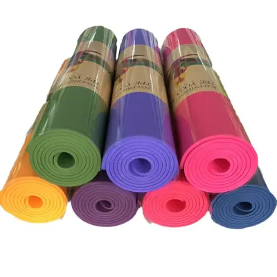 Tek Renk TPE Yoga Matı 8 mm Kalın 183x61 cm - 5