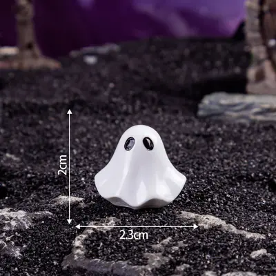 Halloween Floating Ghost Desktop Ornament, Resin DIY Decorative Figure - 7