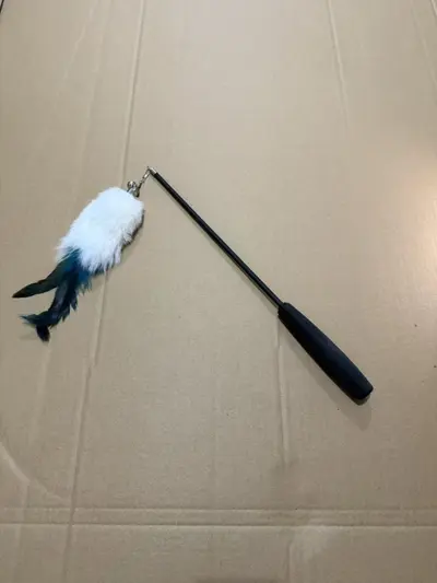 Telescopic Cat Teaser Wand, Three Sections, Fox Fur Tail - 7
