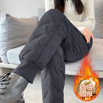 Winter Fleece-Lined Thick Warm Pants, Unisex, Loose Fit, Plus Size - 10