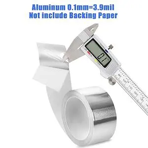 Aluminum Foil Duct Tape, Silver, High-Temperature HVAC Tape