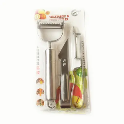 3-piece stainless steel peeler set with potato peeler - 6