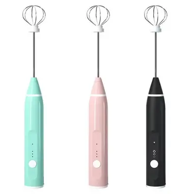Elektrischer Handmixer, Edelstahl, Mini tragbar für Eier und Getränke