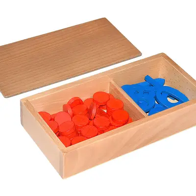 Montessori Unterrichtshilfen Zahlen und Chips mathematische Logik Rechenfähigkeit Montessori Kindergarten Lernspielzeug Frühkindliche Bildungsspielzeuge