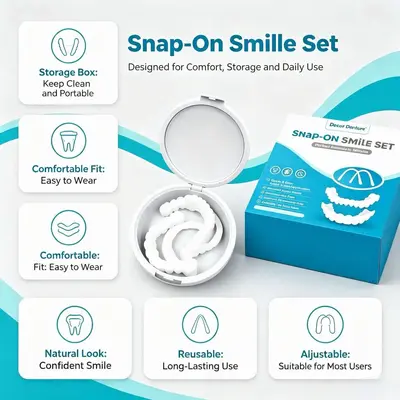 Sixth-Generation Seamless Realistic Dental Veneer for Upper and Lower Teeth - 4