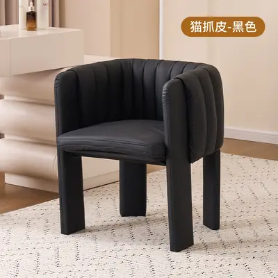 Single Backrest Chair with Vanity and Manicure Stool Style - 7