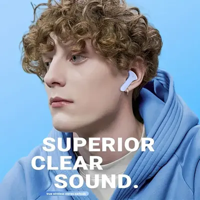 Cross-border generation bestselling transparent new digital display Bluetooth earbuds in-ear dual stereo charging case without 1st generation