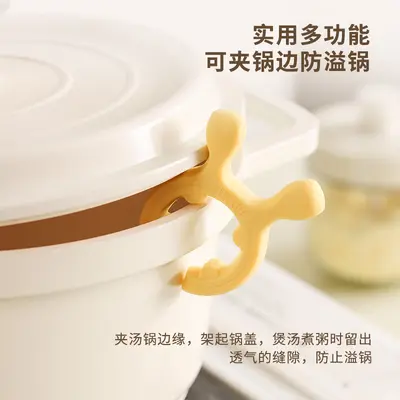 Silicone Spatula Rest with Anti-Overflow Design for Stove Top