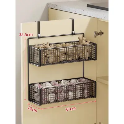 Kitchen storage shelf, wall-mounted, spice box - 9
