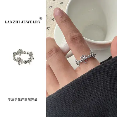 925er Silberring Damen, offen verstellbar, Designer-Stil - 11