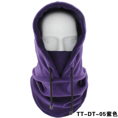 Winter Windproof Fleece Cycling Balaclava with Neck Warmer, Hooded - 11