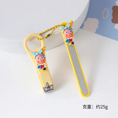 Nail clipper set, cute cartoon star design, ear pick and file - 10