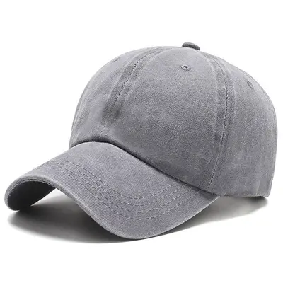Vintage Washed Pure Cotton Cap Sun Protection Baseball Cap Duck Bill Cap Retro Style Sun Hat Custom Logo