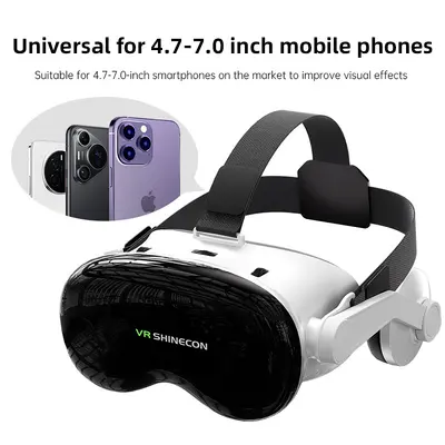 SHINECON G18EB VR Headset Bluetooth Earphone 3D Virtual Reality