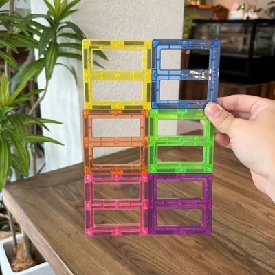 Renkli Pencere Manyetik Parça 7,5 cm Yedek Paket 3-6 Yaş Manyetik Blok Seti - 5