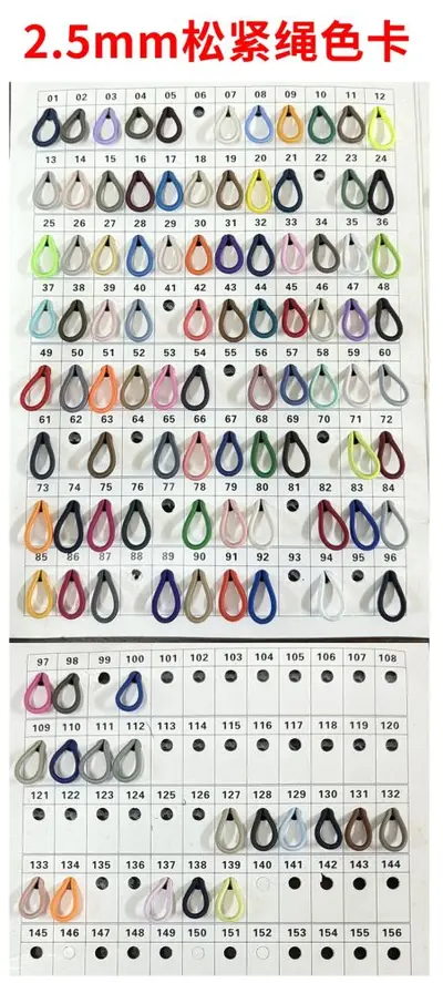 Renkli yuvarlak elastik ip, 1mm-5mm, aşınmaya dayanıklı - 10
