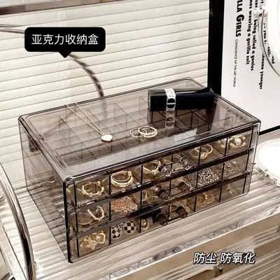 Jewelry storage box with drawers large capacity - 3
