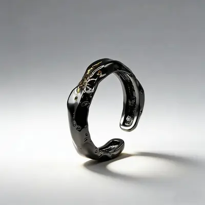 Self-discipline sterling silver men's ring - 8