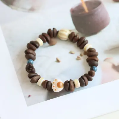 Coffee Bean Jingdezhen Beaded Unisex Bracelet