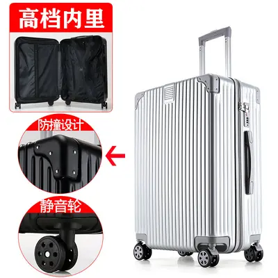 Suitcase 26-28 inch, leather, shockproof wheels - 10