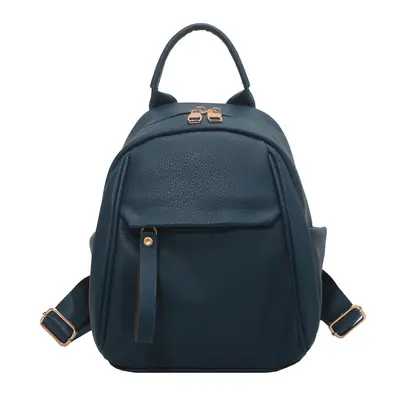 Korean-Style Women's Backpack with Soft Leather Texture - 9