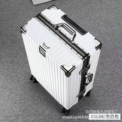 Aluminum Frame Combination Lock Suitcase with Universal Wheels - 1