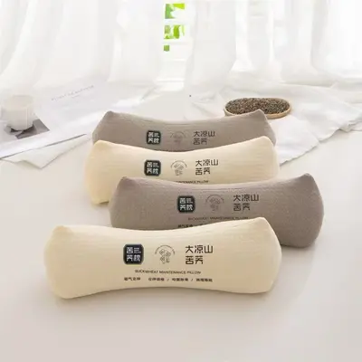 Buckwheat hull pillow, neck and waist support