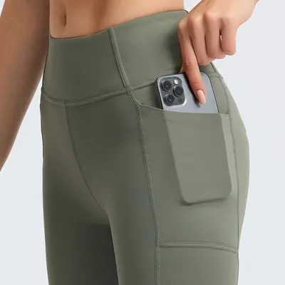 High Waist Yoga Shorts with Side Pocket, Butt-Lifting, DK068 - 2