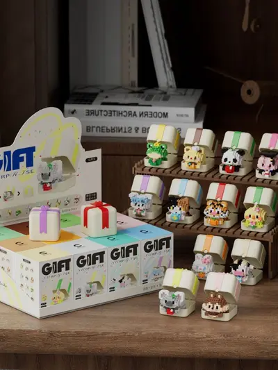 Panda Mini Yapı Taşı Hediye Kutusu, Kızlar İçin, Lego Uyumlu - 7