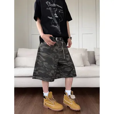 Camouflage-Shorts, locker geschnitten, für Herren und Damen