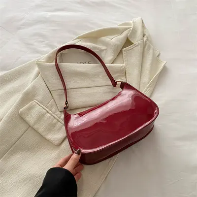 2024 Spring Korean Style Women's Shoulder Bag, Solid Color Small Square Bag - 10
