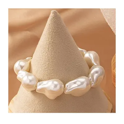 Irregular Pearl Necklace, Bracelet and Earring Jewelry Set for Women - 9