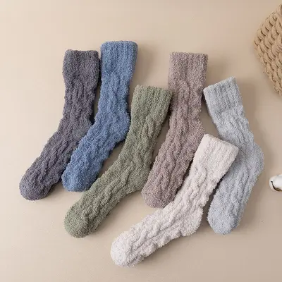 Coral Fleece Winter Socks Non-Shedding Thick Home Socks