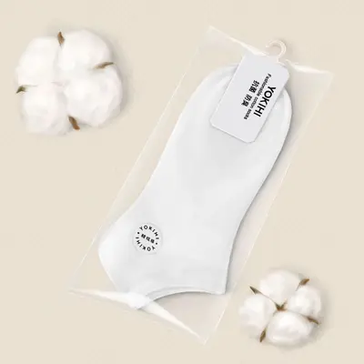 [Cotton antibacterial and deodorant] Socks pure cotton men's spring and summer short boat socks solid color independent packaging supermarket wholesale - 9