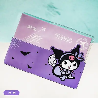 Cross-border PVC passport protective cover ins waterproof and dustproof cartoon animation passport cover universal ID card protection clip - 12