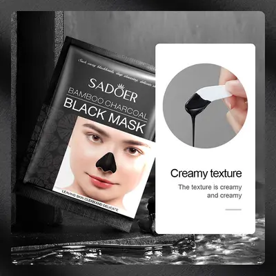 SADOER Bamboo Charcoal Blackhead Removal Nose Strips, T-Zone Care, 1 Pack - 3