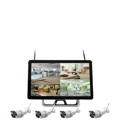 WiFi Netzwerkkamera 2MP 4-Kanal mit Display All-in-One