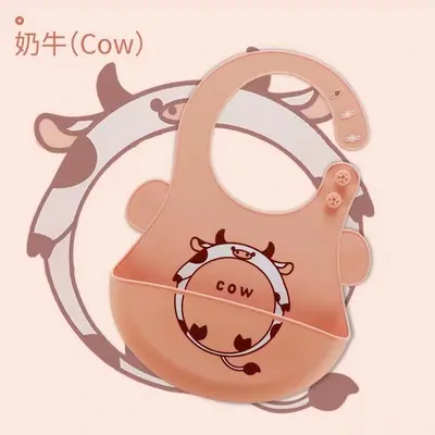 Cartoon silicone bib, 3D pocket, stereo design - 10
