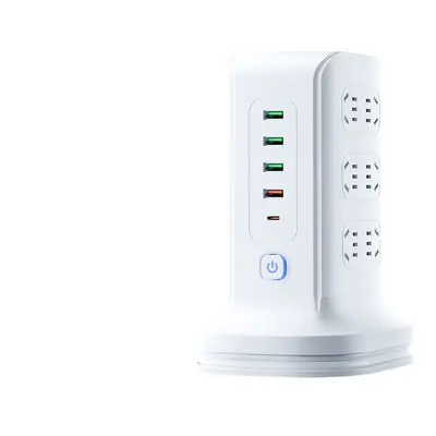 Pure Copper Multi-Socket Power Strip with 20W USB Fast Charging