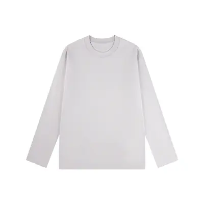 230g Herbst Sincan Jersey Baumwolle schwer Rundhals einfarbig Langarm Herren T-Shirt lockerer Schnitt Hemd Einzelstück Dropshipping - 9