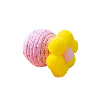 Cat Toy Cotton Rope Ball with Bell, Chew and Self-Play - 6
