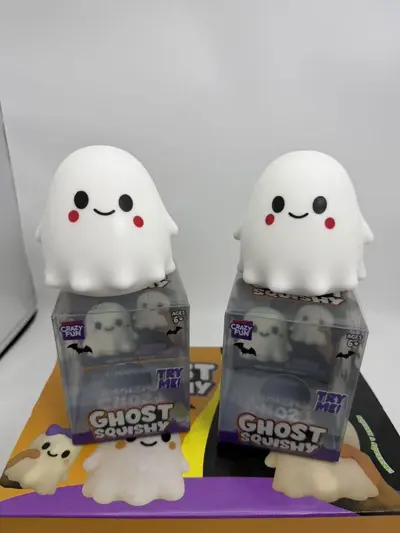 Halloween Little Ghost Squishy Stress Relief Toy, Slow Rebound Flour Fidget - 7