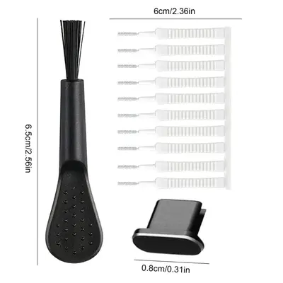 Four Dust Plugs with One Brush Suitable for Apple Samsung S Series C Charging Port Universal USB Dust Plugs - 12