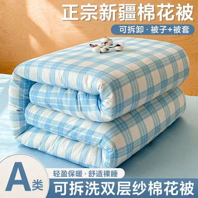 Class A Handmade Xinjiang Cotton Quilt, Single Size - 10