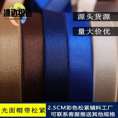2.5cm Elastic Hat Strap Trim, Shiny Bra Shoulder Strap Band