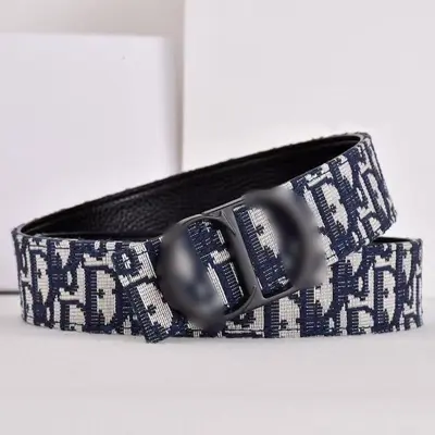 New CD Letter Buckle Genuine Leather Belt Men's Flat Grain First Layer Cowhide Casual Versatile Trendy Business Men's Waist Belt - 12