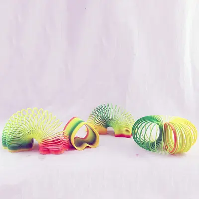 Yedi Renkli Sihirli Gökkuşağı Halka Yaylı Çocuk Oyuncağı, Çoklu Paket - 3