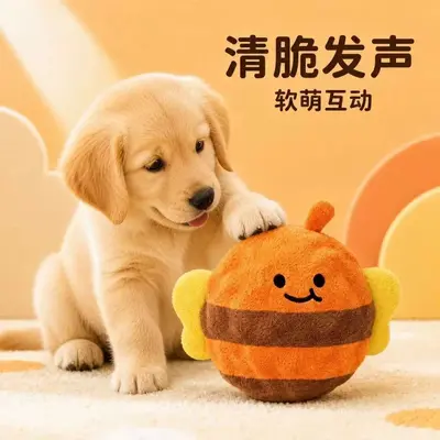 Cartoon spiky ball toy with sound for cats and dogs